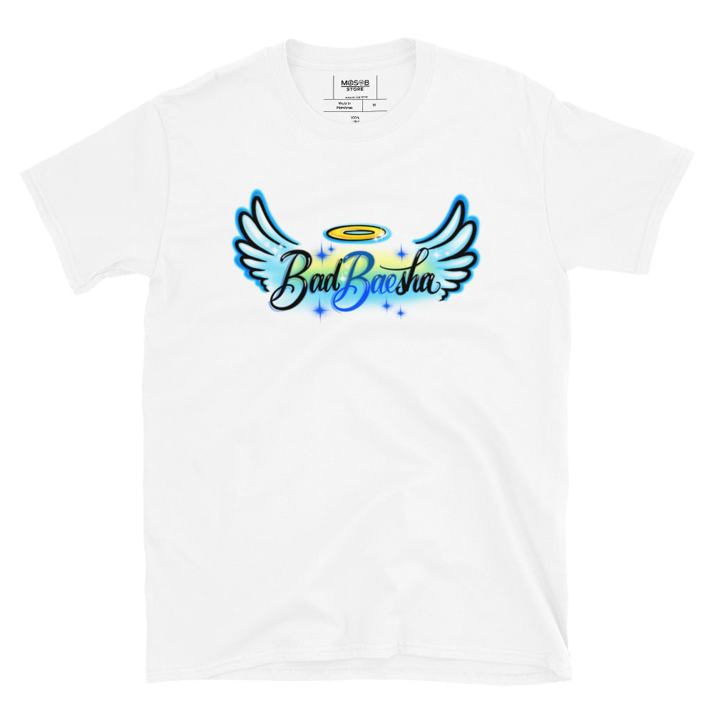 BadBaesha White blue T-Shirt