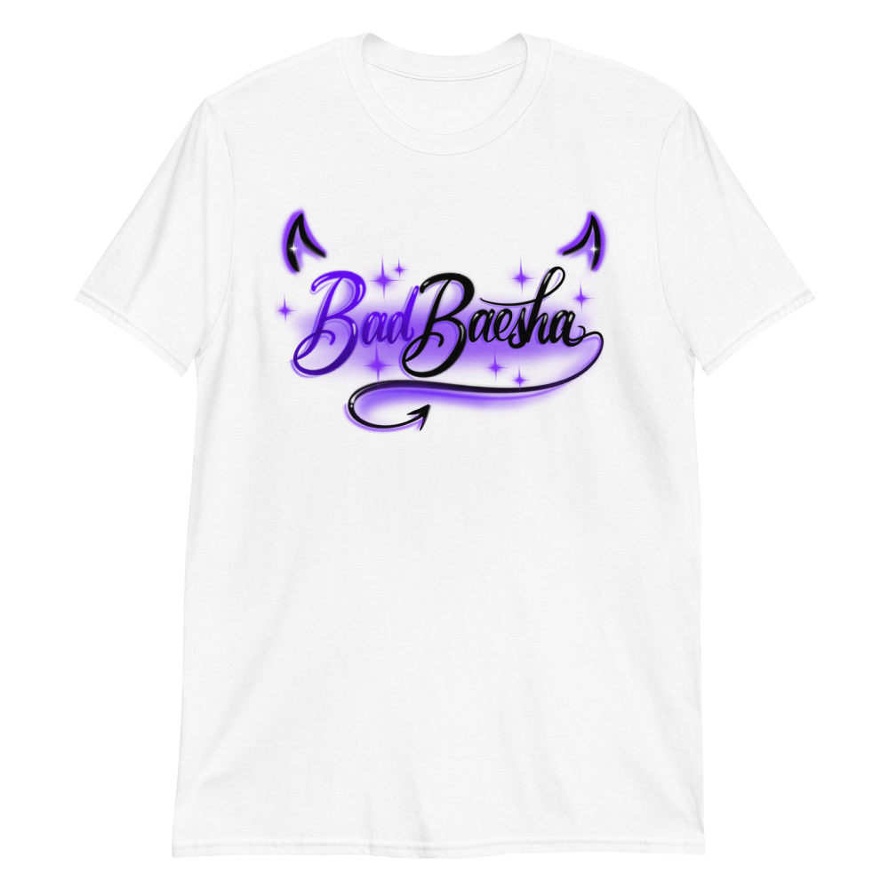 BadBeasha White purple T-shirt