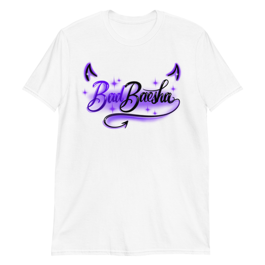 BadBeasha White purple T-shirt