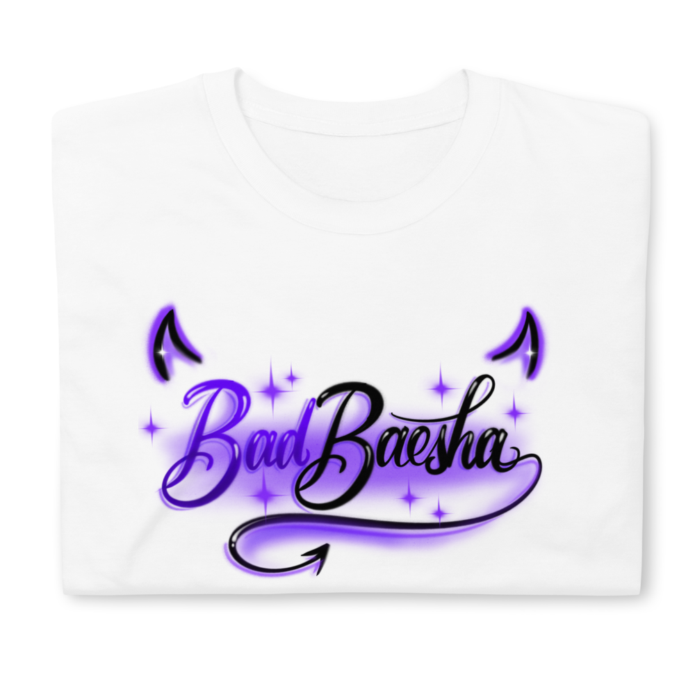 BadBeasha White purple T-shirt