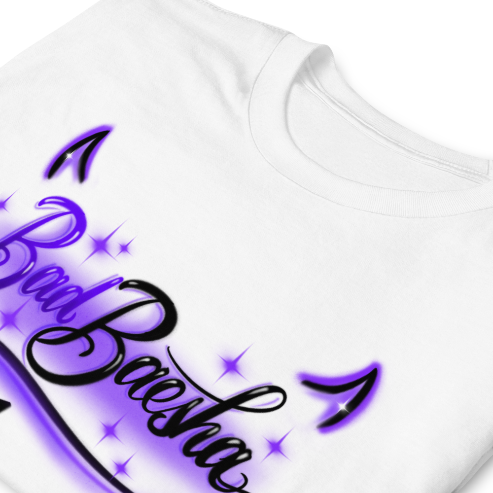 BadBeasha White purple T-shirt